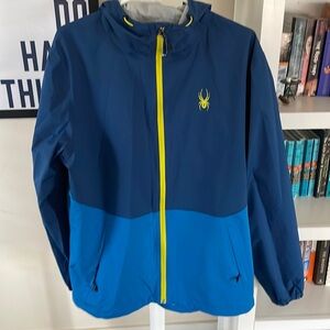Spyder Men’s Windbreaker Blue with yellow accents